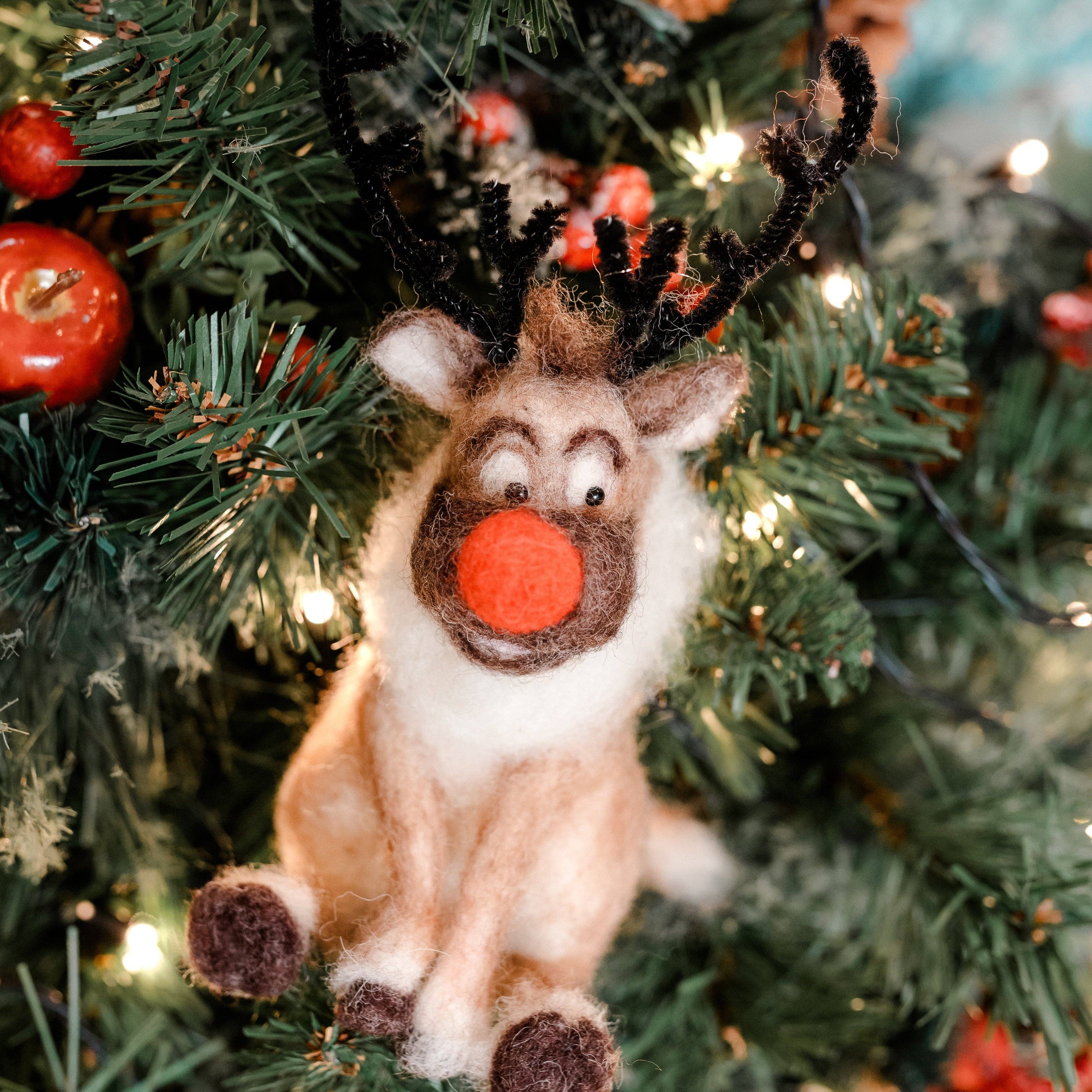 The Crafty Kit Company - Christmas Reindeer Needle Felting Kit