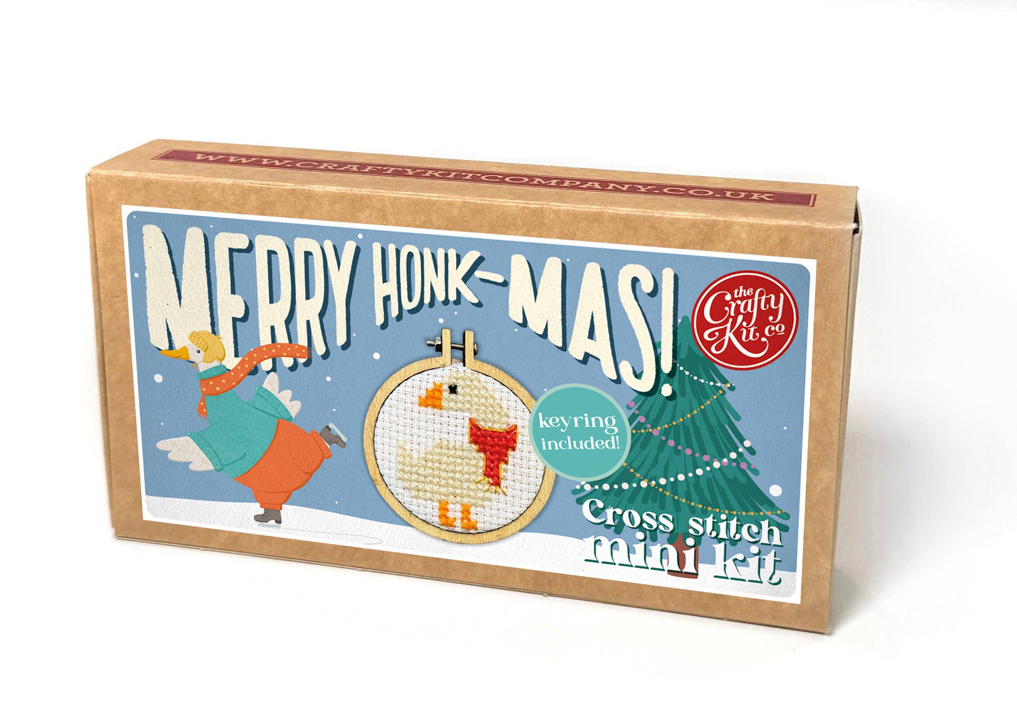 The Crafty Kit Company - Merry Honk-mas! Mini Matchbox Cross Stitch Kit