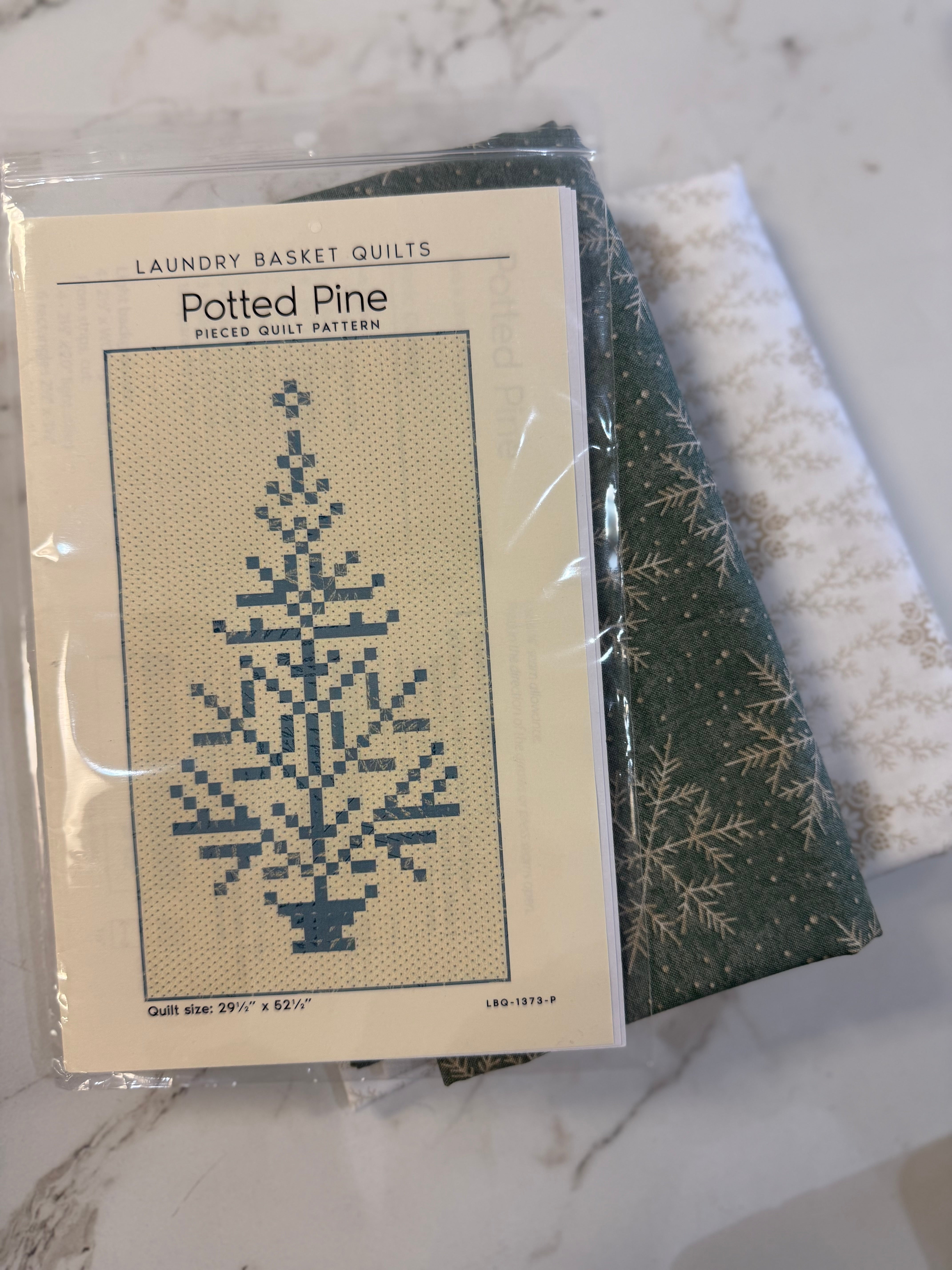 Holiday Spruce Table Runner Kit 40 x 12 - Laundry Basket Quilts
