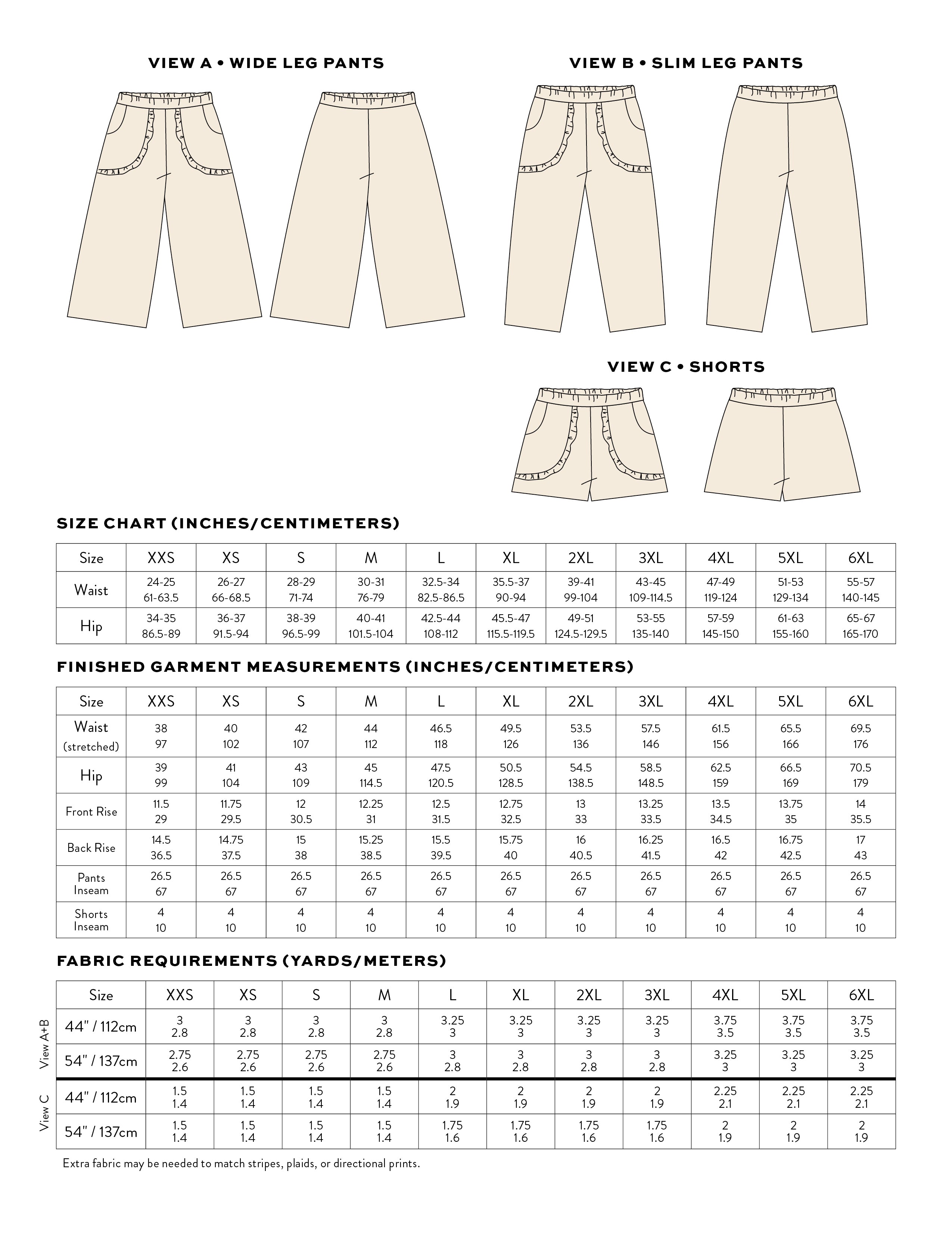 Matchy Matchy Sewing Club - Apron Pocket Pants - Digital Download