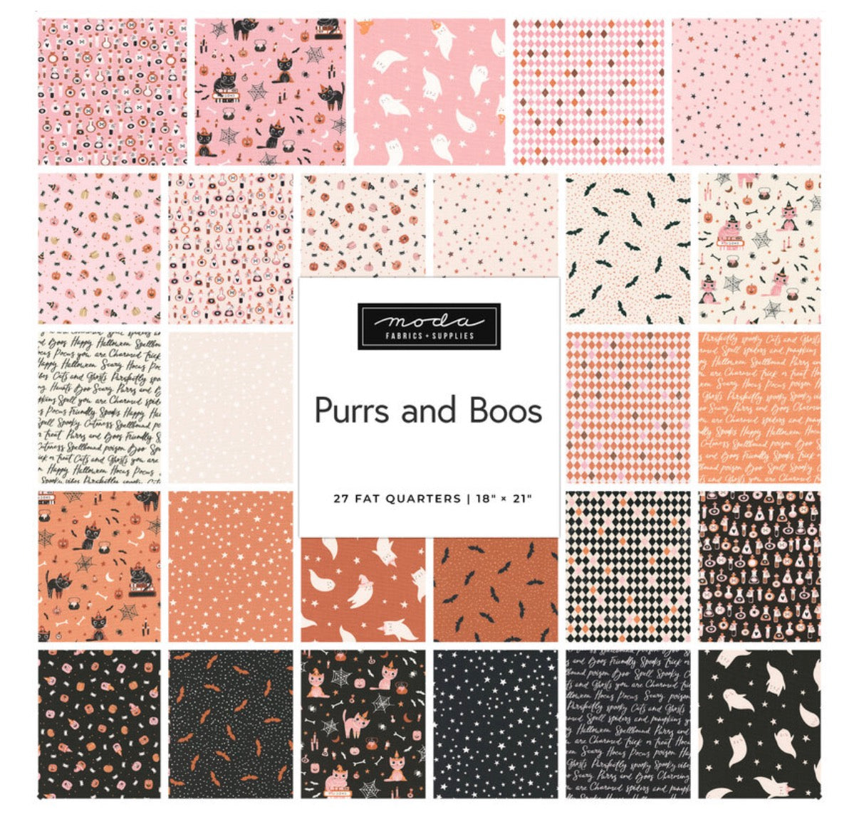 Purrs and Boos Fat Quarter Bundle 27 pieces