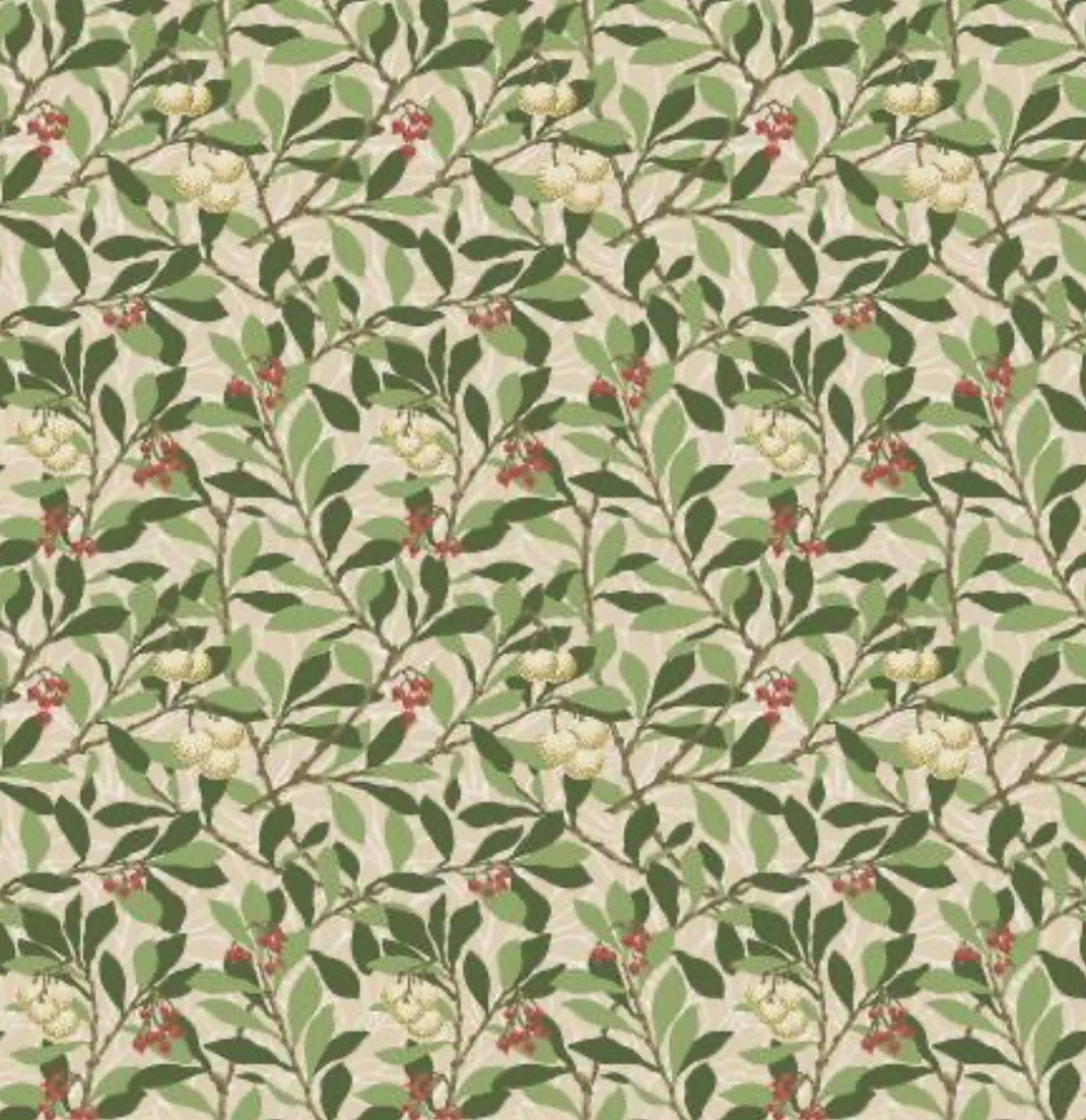 108" Wide Quilt Backing Suffolk Holiday Large Arbutus Bay QBWM012.BAY - The Original Morris & Co