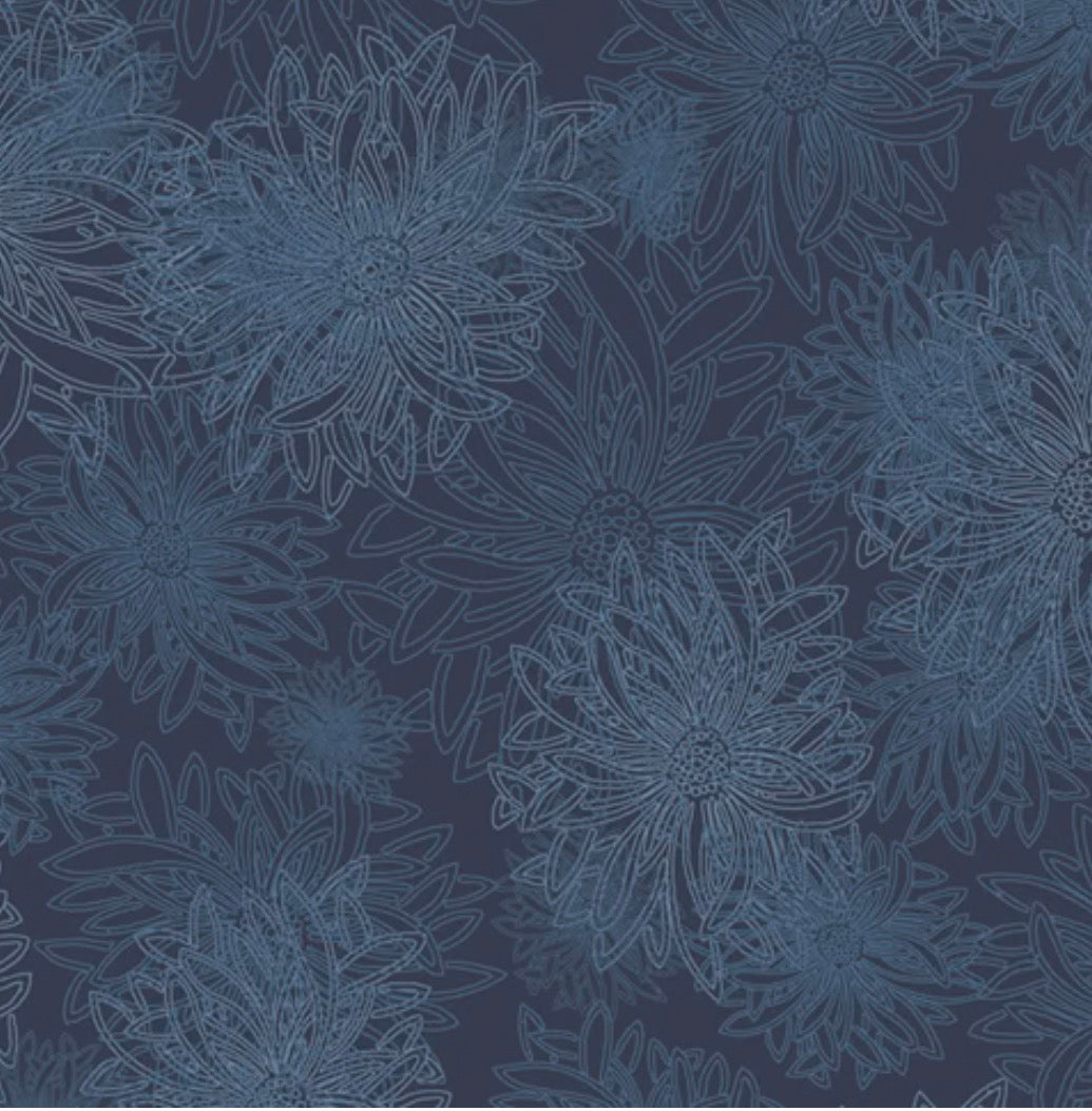 Floral Elements Nocturne Art Gallery Fabric