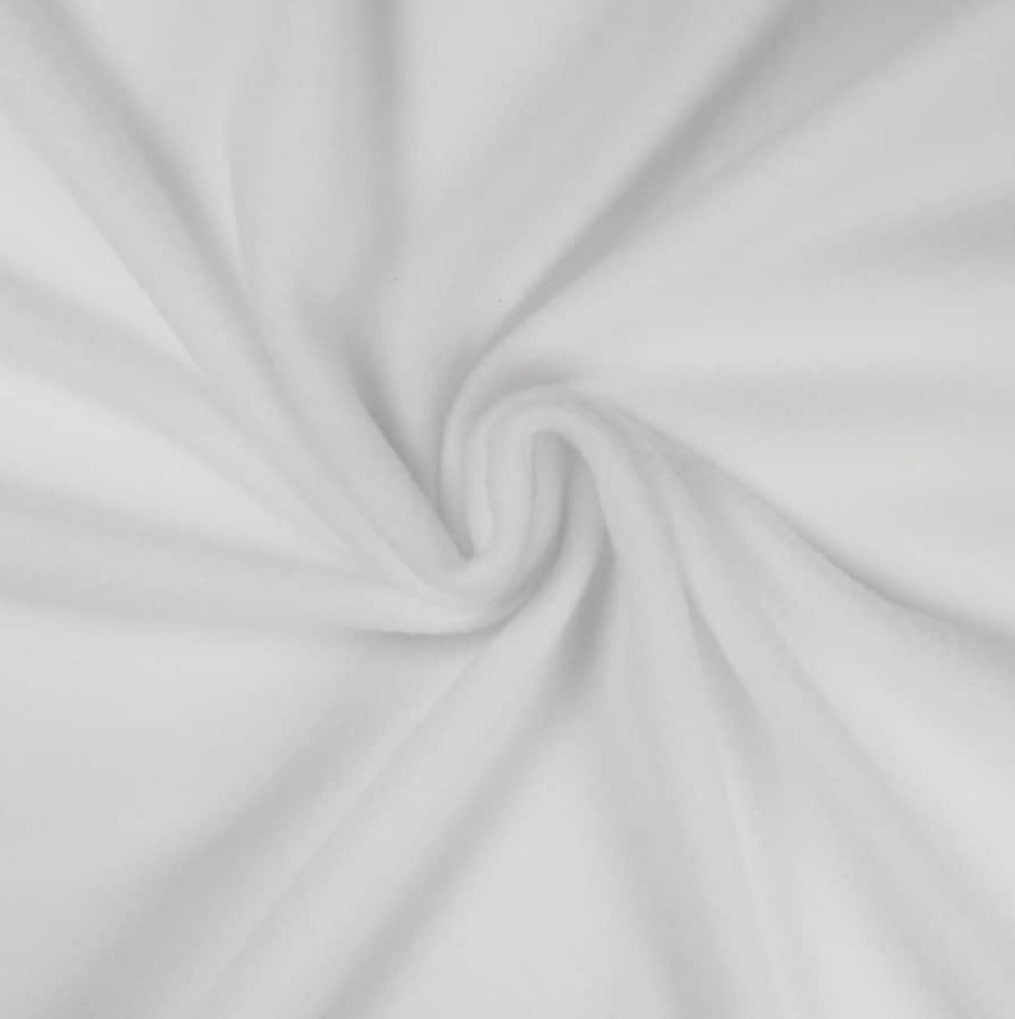 White Lux Anti-Pill Fleece Solid