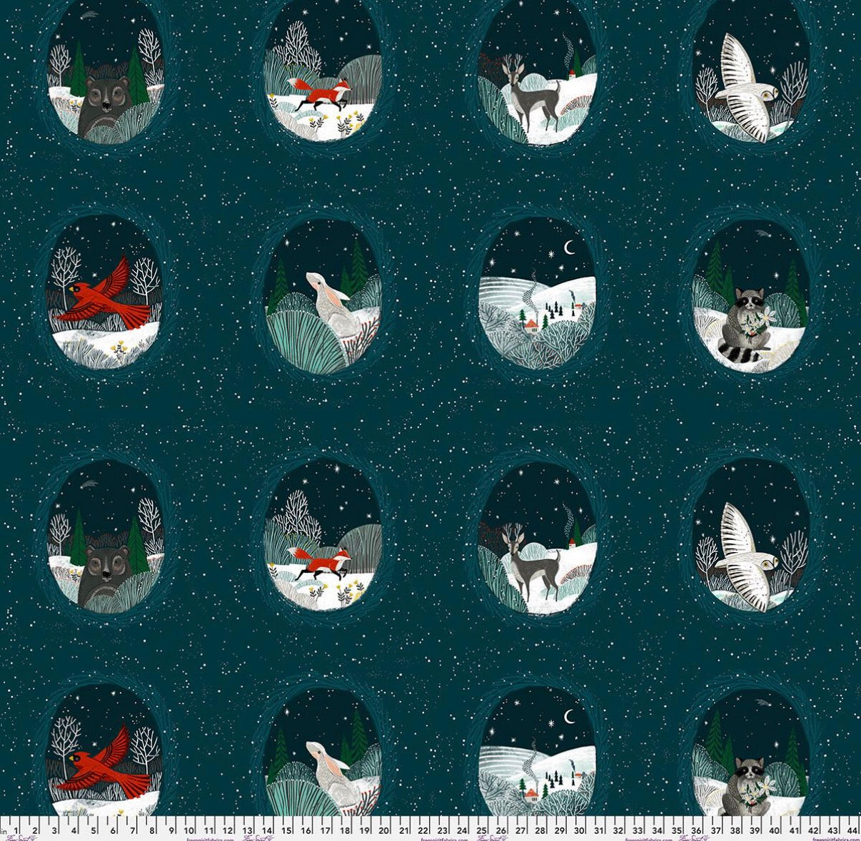 Silent Night Woodland Friends Tile