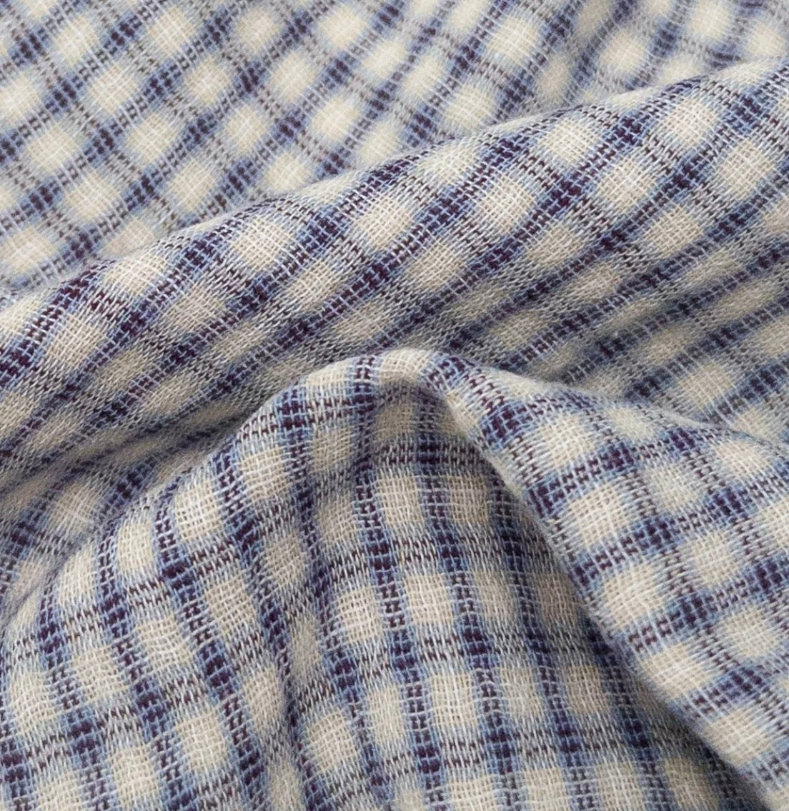 Organic Cotton Double Gauze Neutral Check