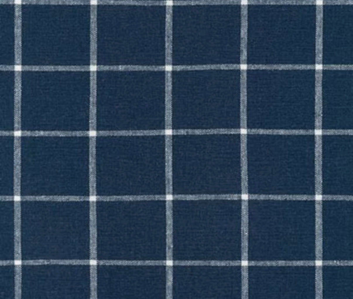 Robert Kaufman Essex Linen Checks Navy