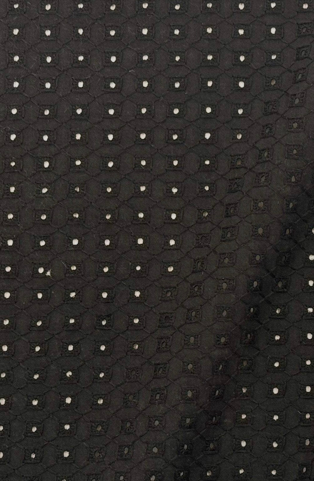 Square Blossom Eyelet Black