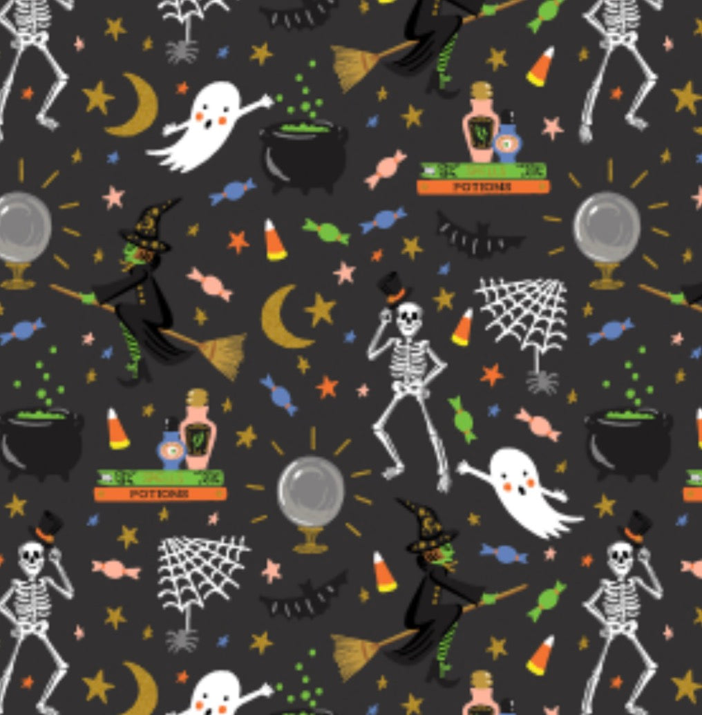 Halloween Rifle Paper Co Halloween Block Party Black Metallic