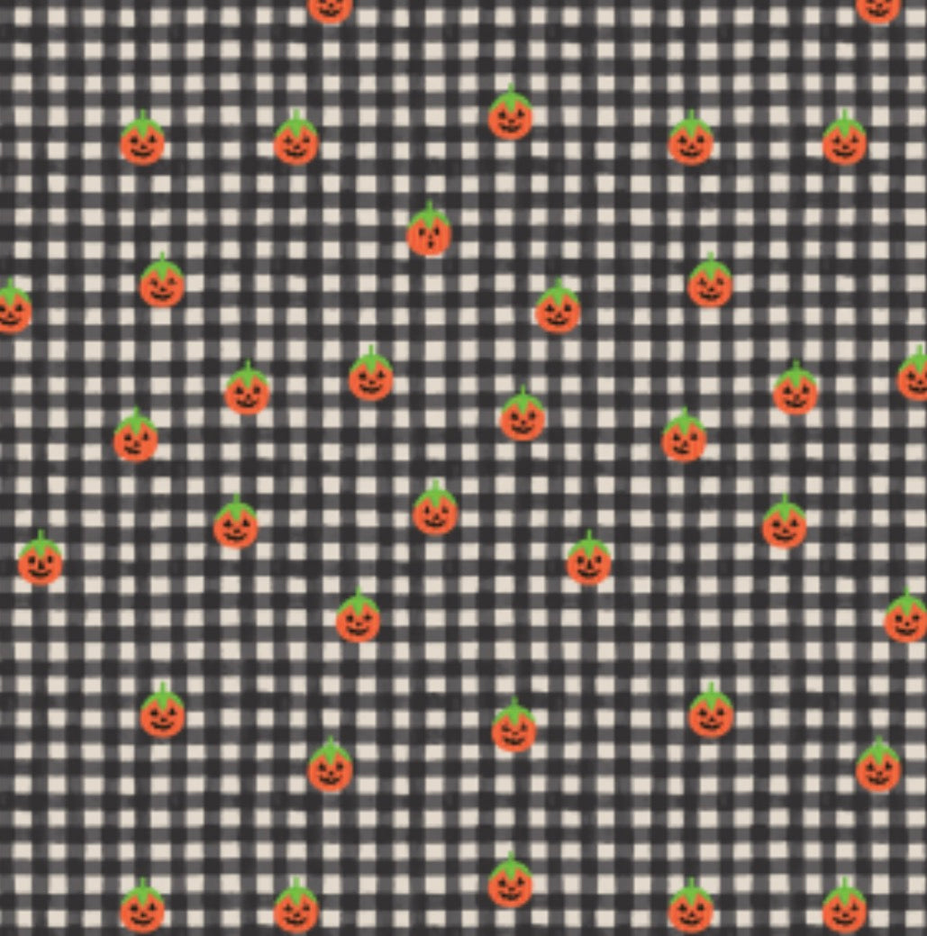 Halloween Rifle Paper Co Pumpkin Gingham Black