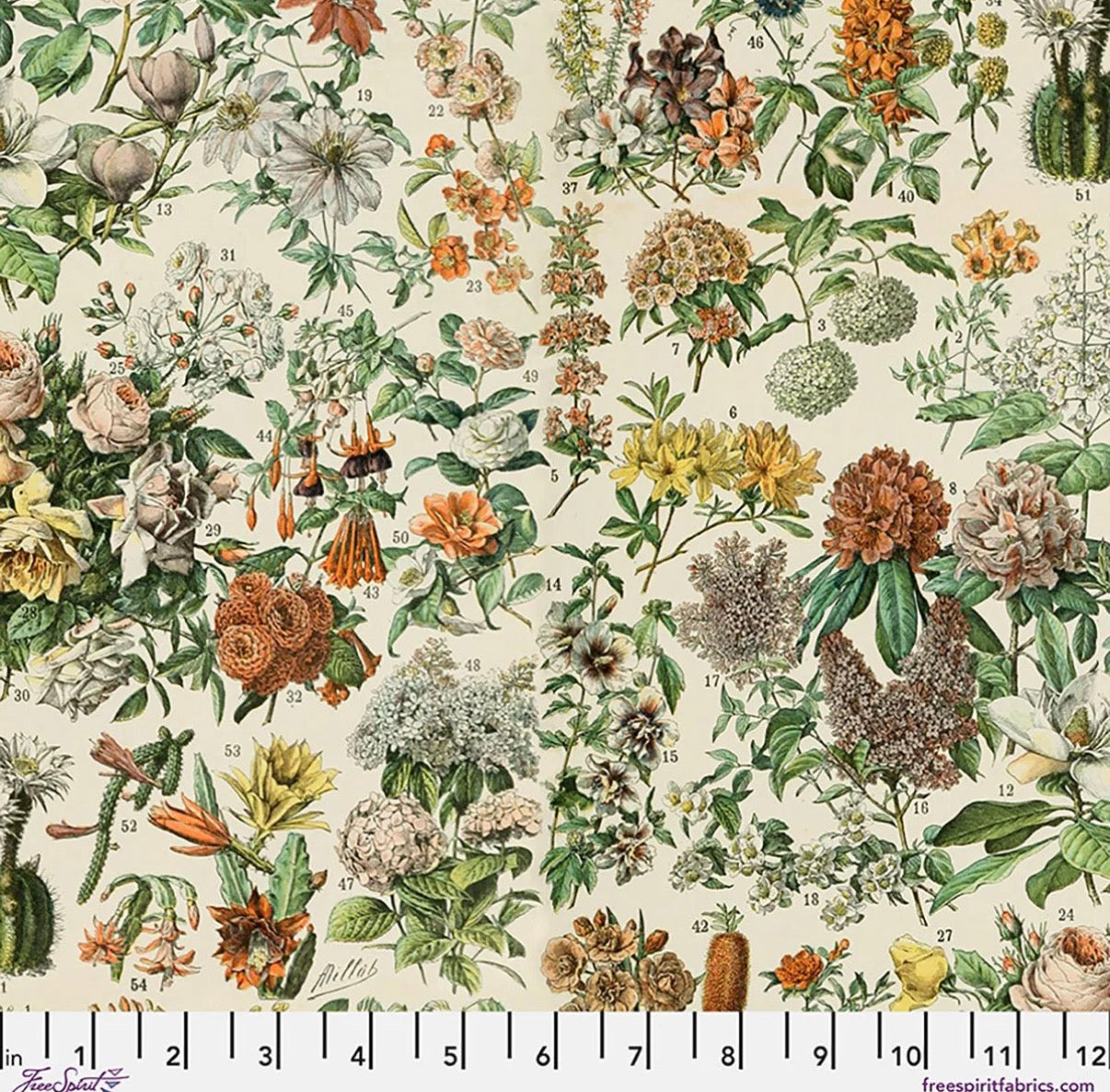 Orange Botanical (Canvas) | Tim Holtz Eclectic Elements | Palette Canvas Cloth
