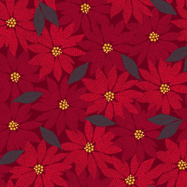 Makover Holiday Stitches Poinsettia Red