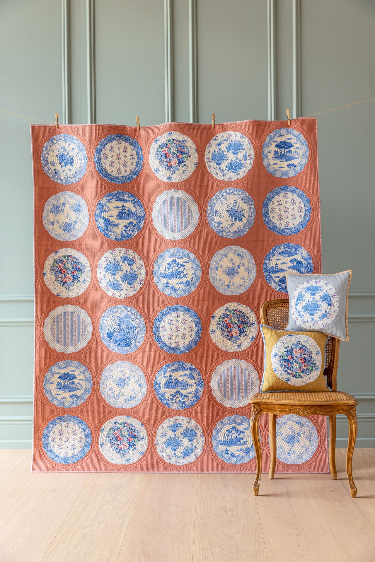 Tilda Plate Quilt Kit - Terracotta - Something Blue
