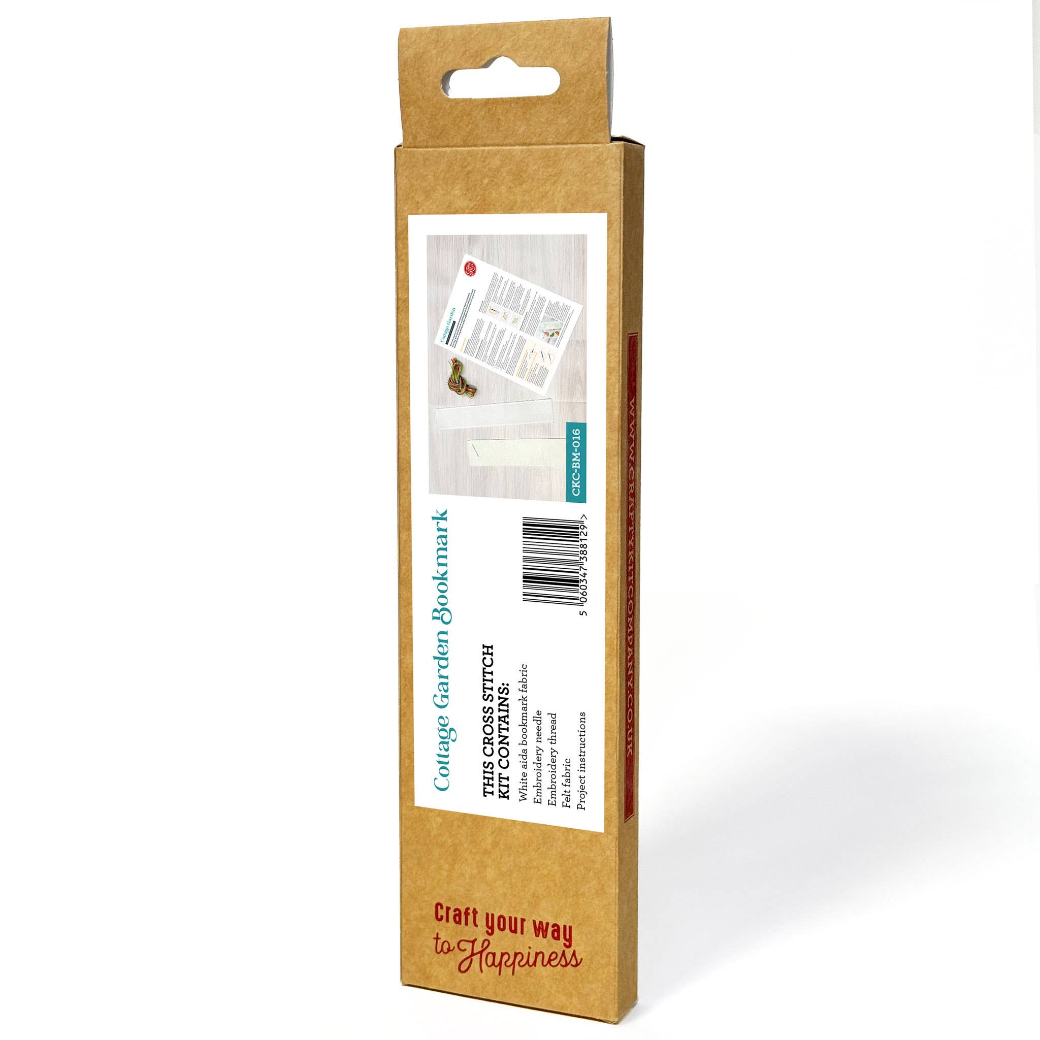 The Crafty Kit Company - Cottage Garden Cross Stitch Bookmark Kit