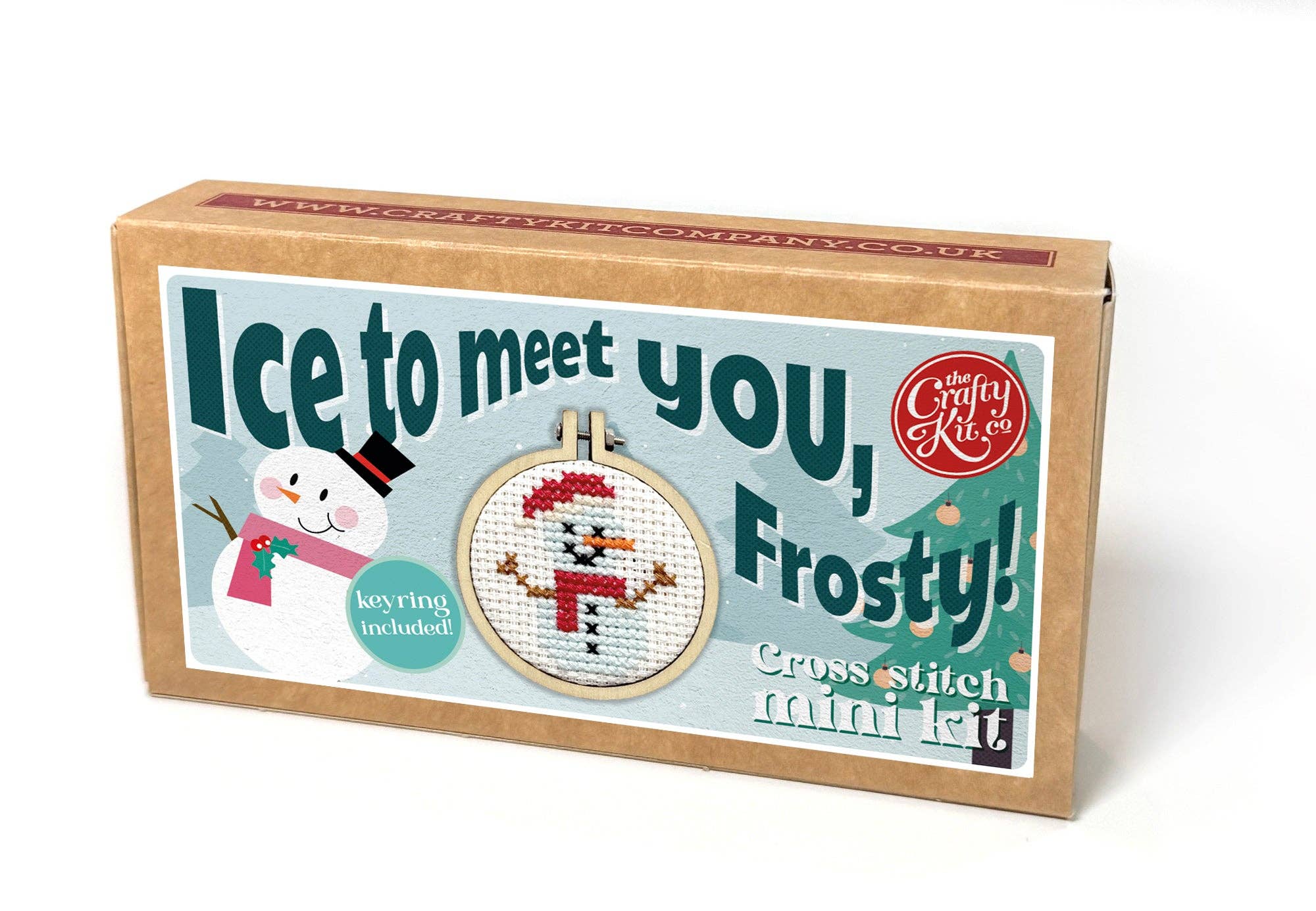 The Crafty Kit Company - Snowman Mini Matchbox Christmas Cross Stitch Kit