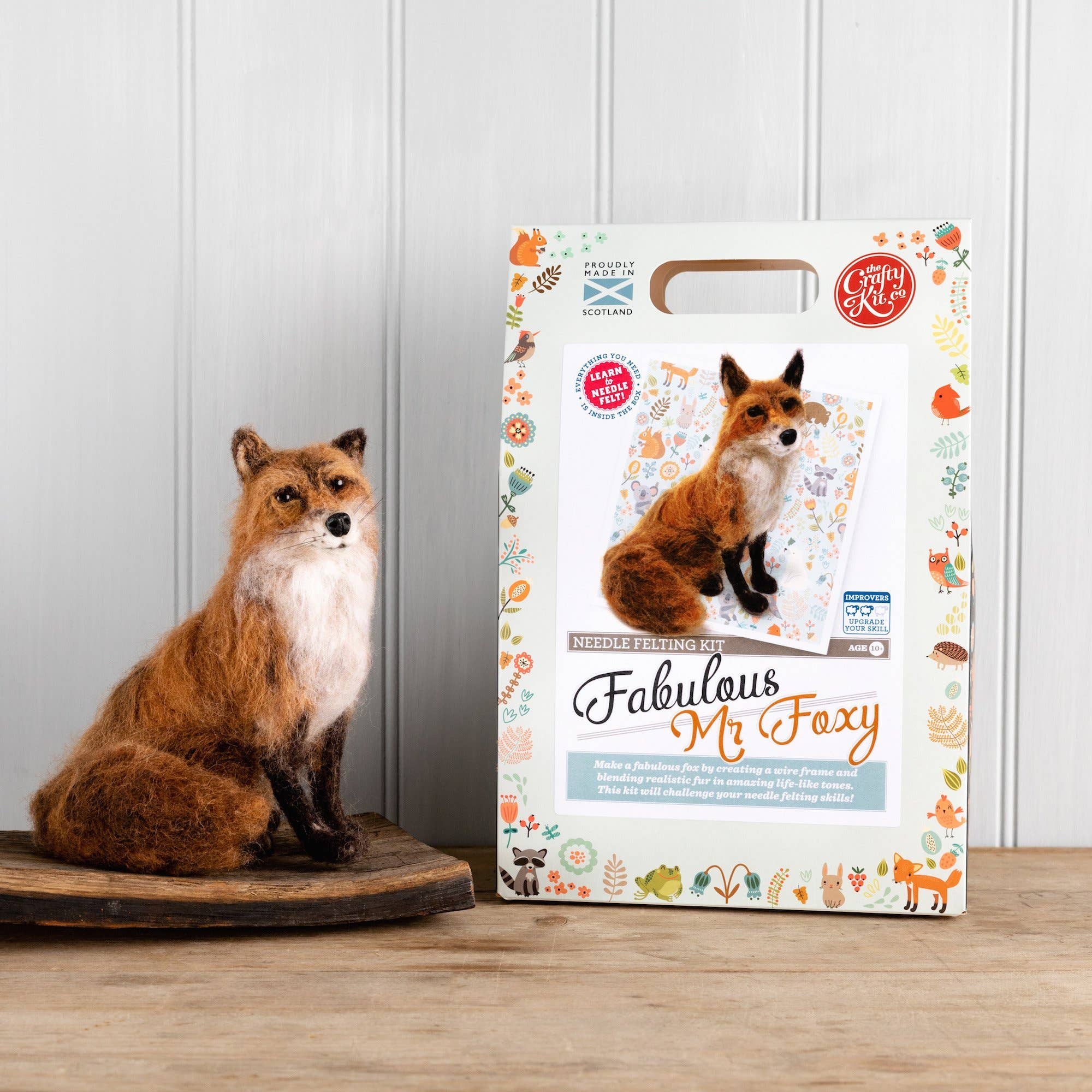 The Crafty Kit Company - Fabulous Mr Foxy Needle Felting Craft Kit