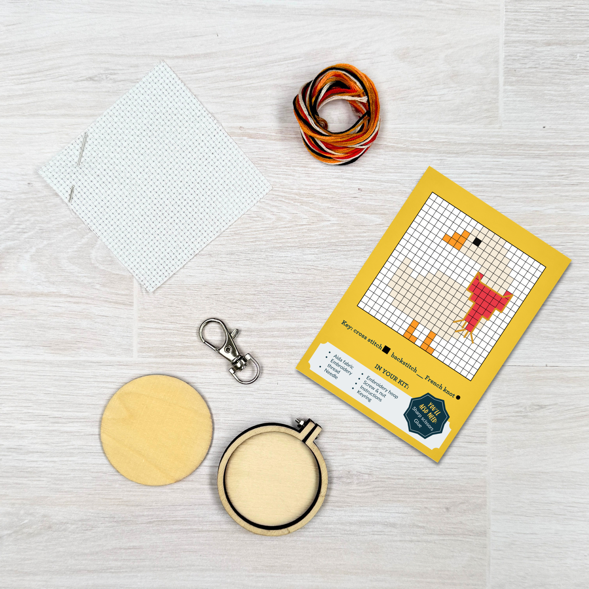The Crafty Kit Company - Merry Honk-mas! Mini Matchbox Cross Stitch Kit