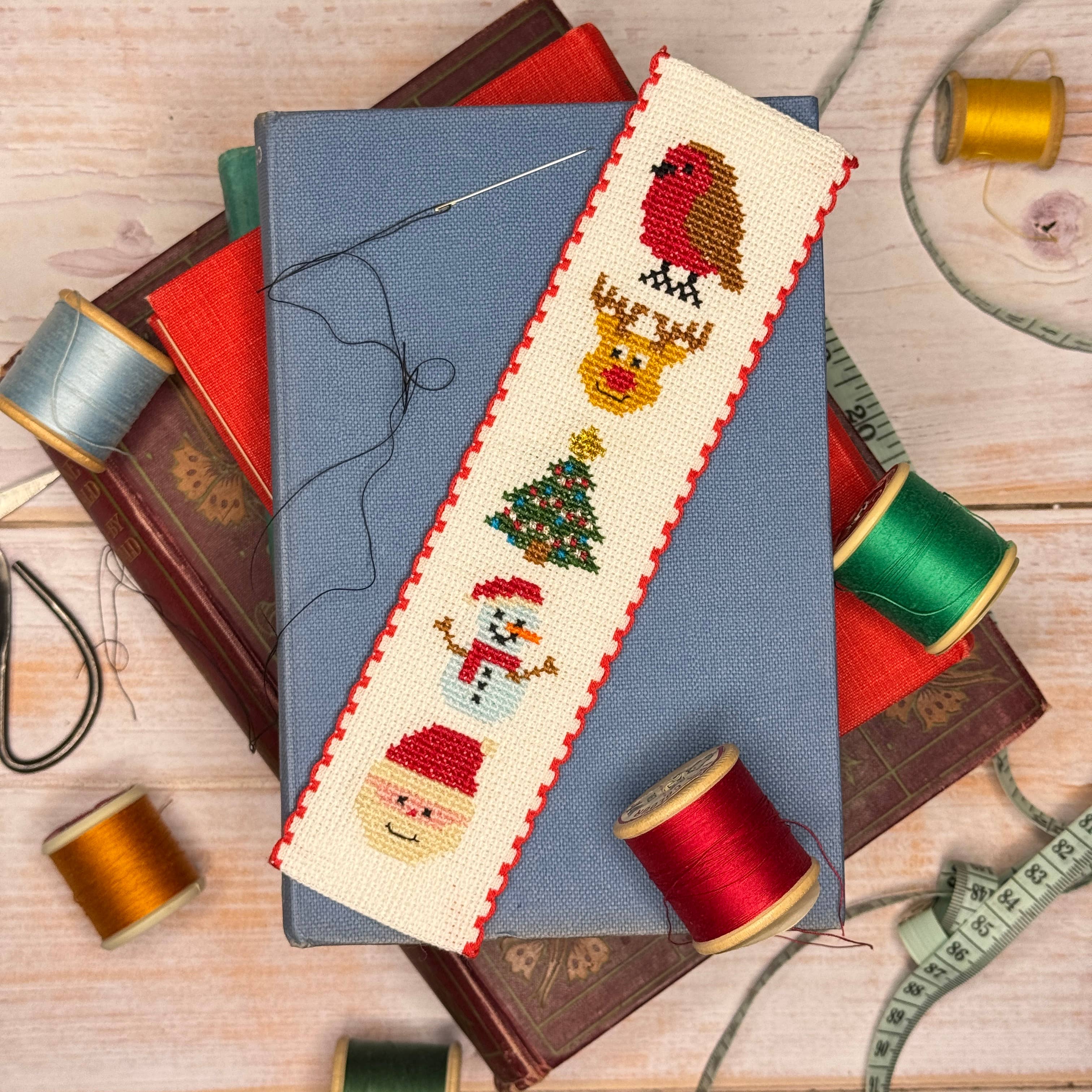 The Crafty Kit Company - Festive Friends Cross Stitch Bookmark Kit