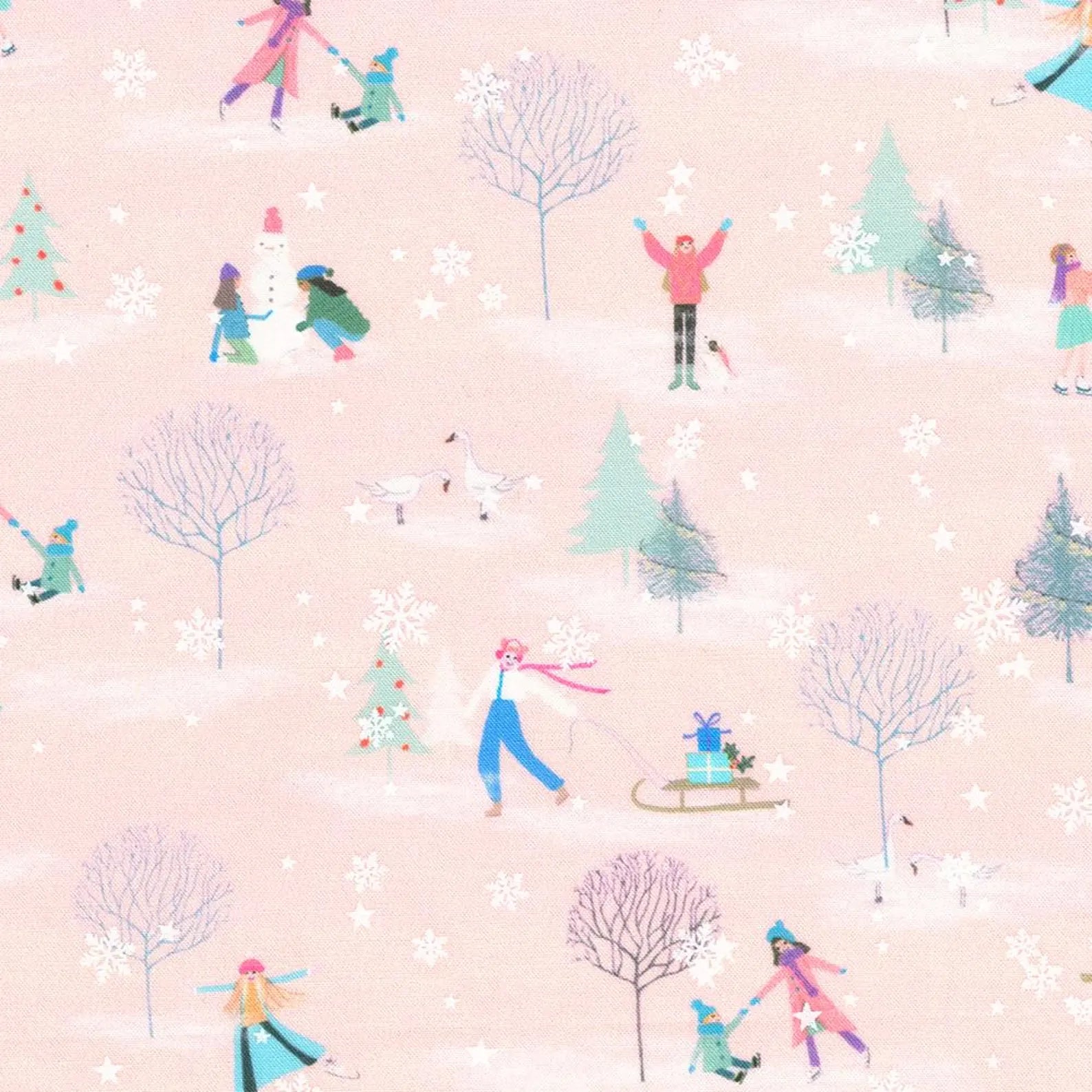 Wintertime Robert Kaufman Ballerina