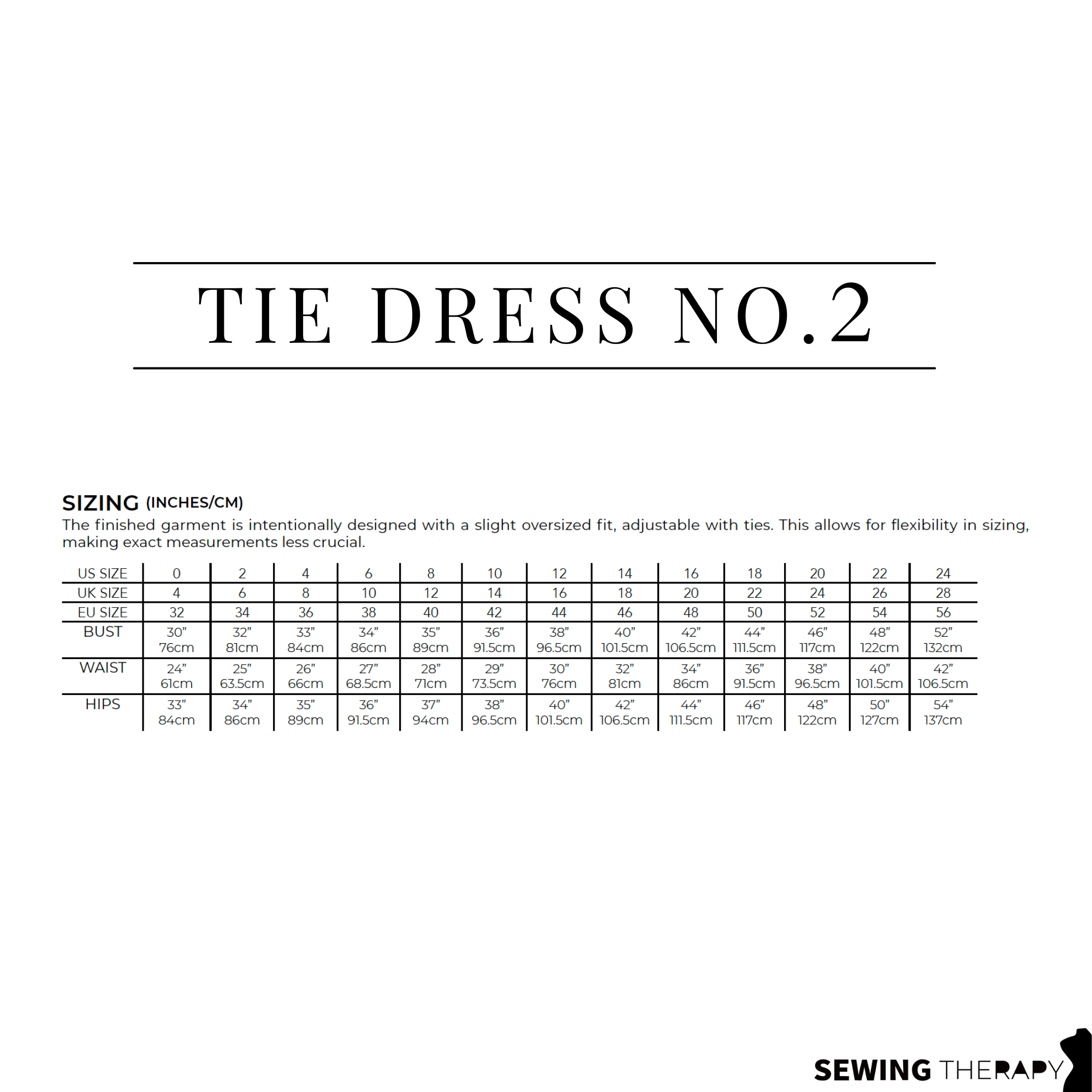 PDF Tie Dress NO 2 Pattern - Sewing Therapy