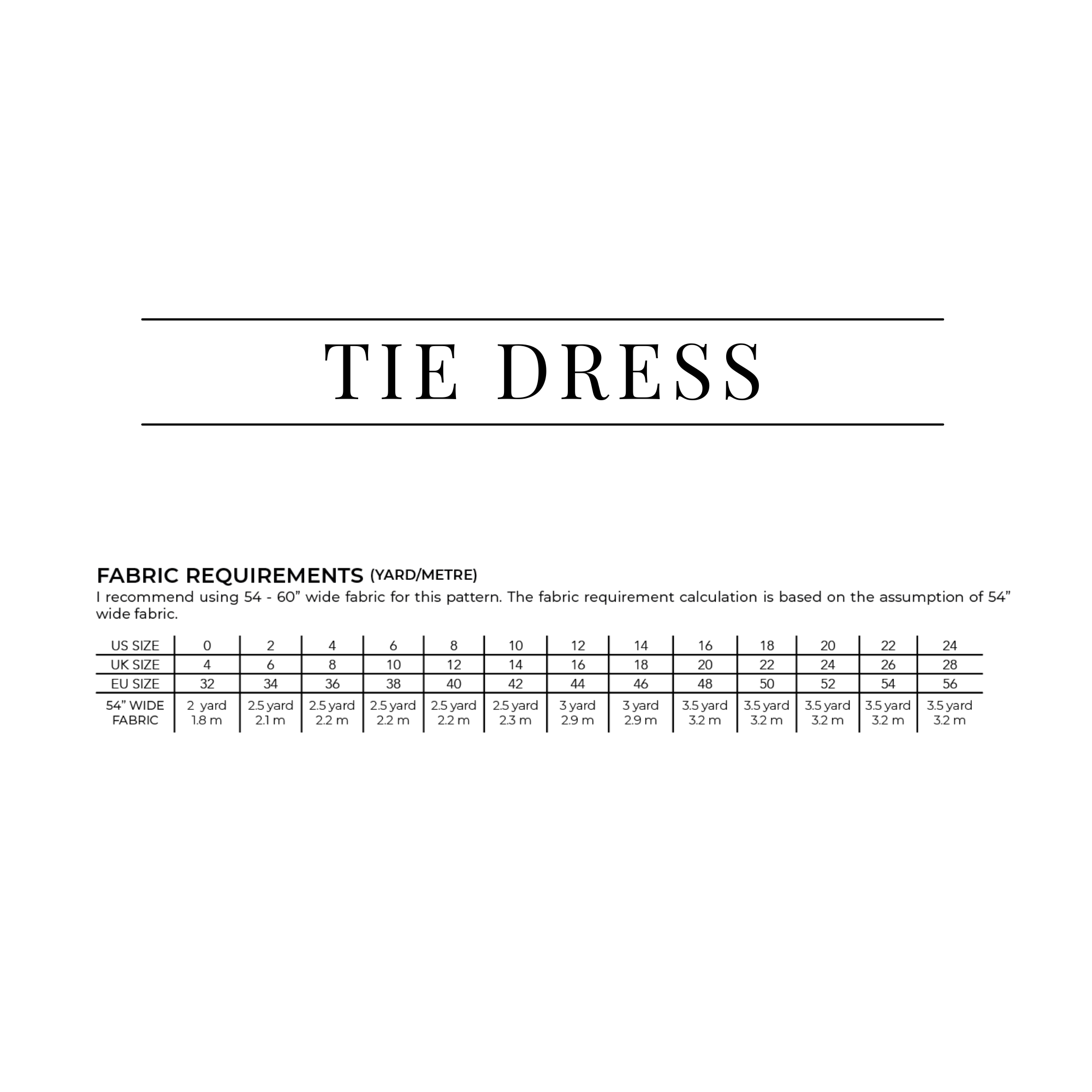 PDF Tie Dress Pattern - Sewing Therapy
